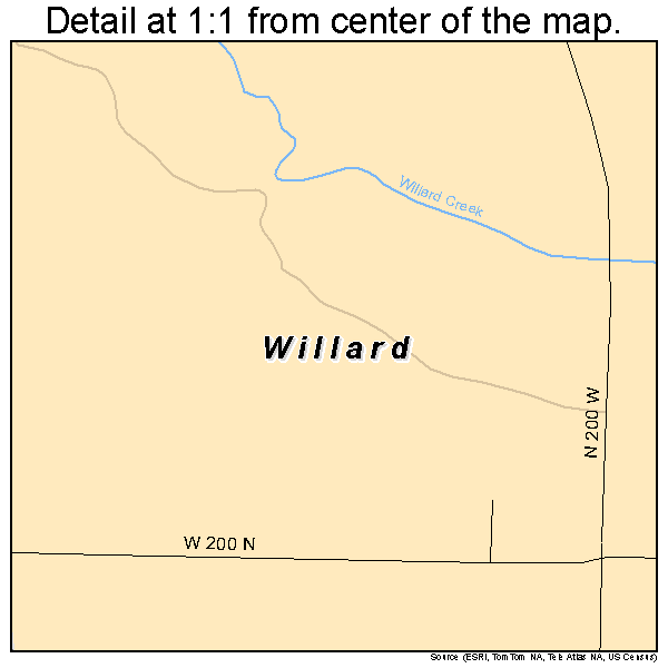 Willard, Utah road map detail