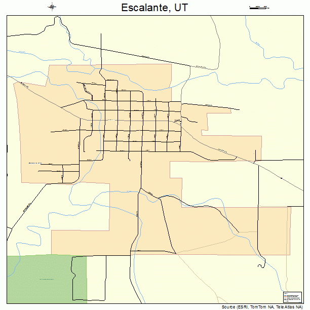 Escalante, UT street map