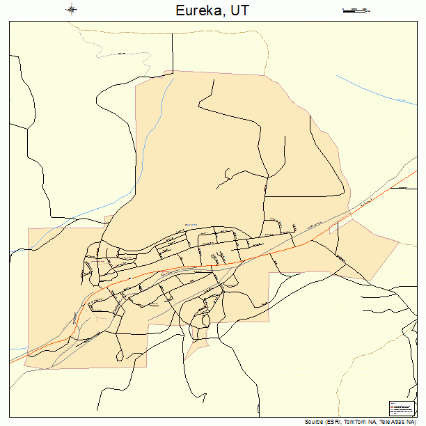 Eureka, UT street map