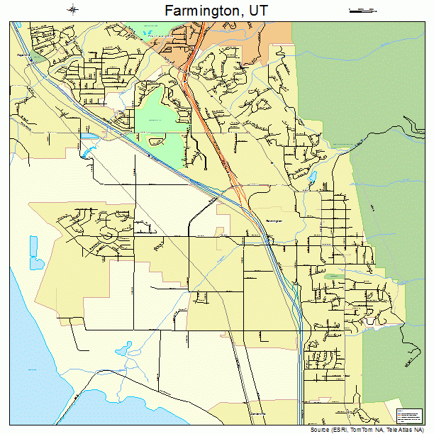 Farmington, UT street map