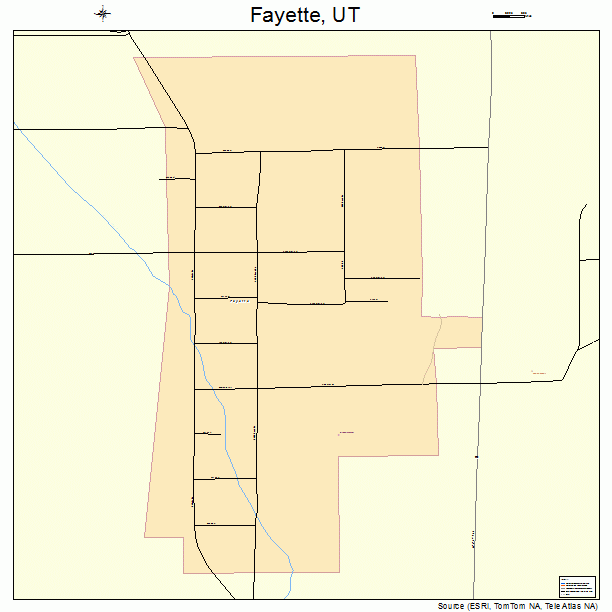 Fayette, UT street map