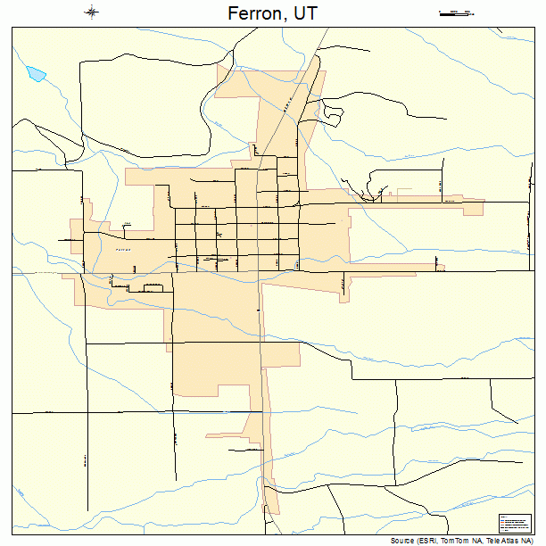Ferron, UT street map