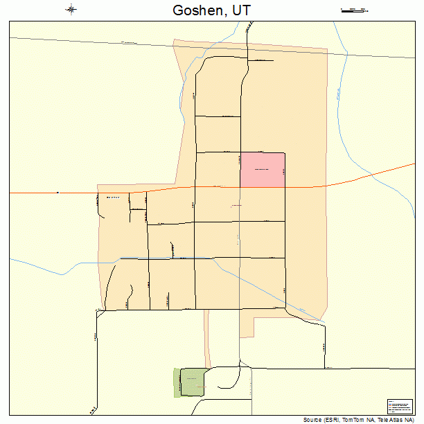 Goshen, UT street map