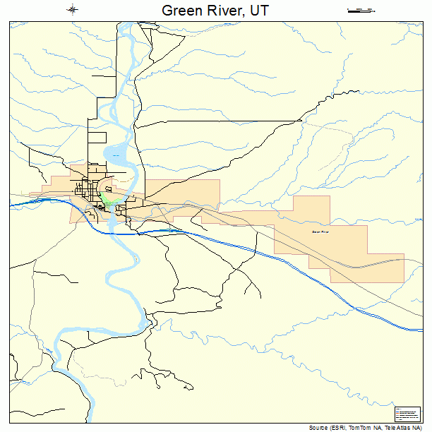 Green River, UT street map