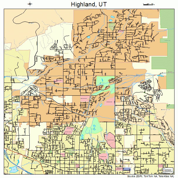 Highland, UT street map