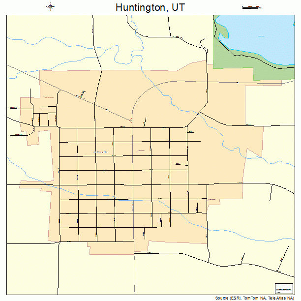 Huntington, UT street map