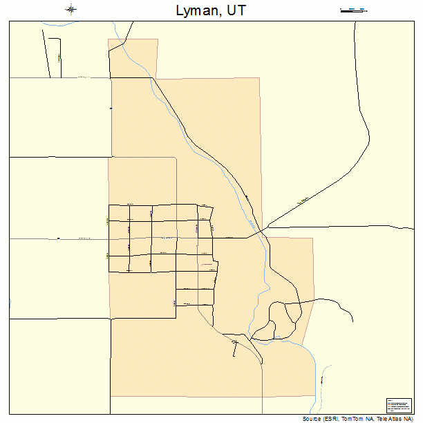 Lyman, UT street map