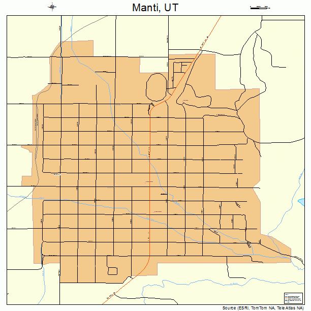 Manti, UT street map