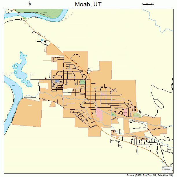 Moab, UT street map