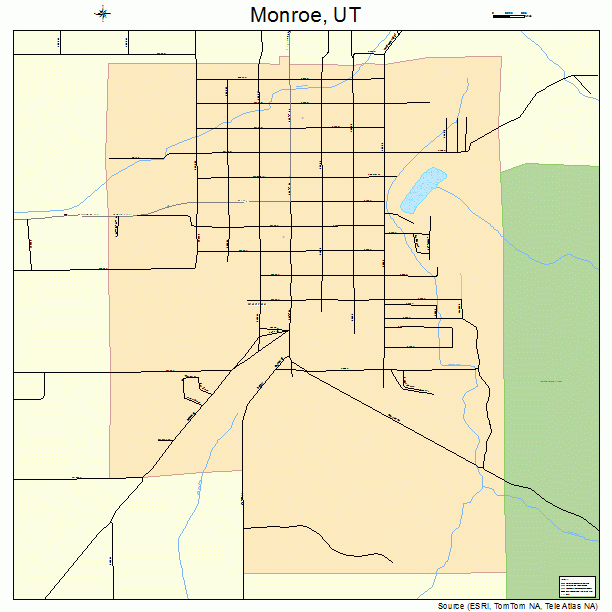 Monroe, UT street map
