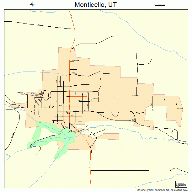 Monticello, UT street map