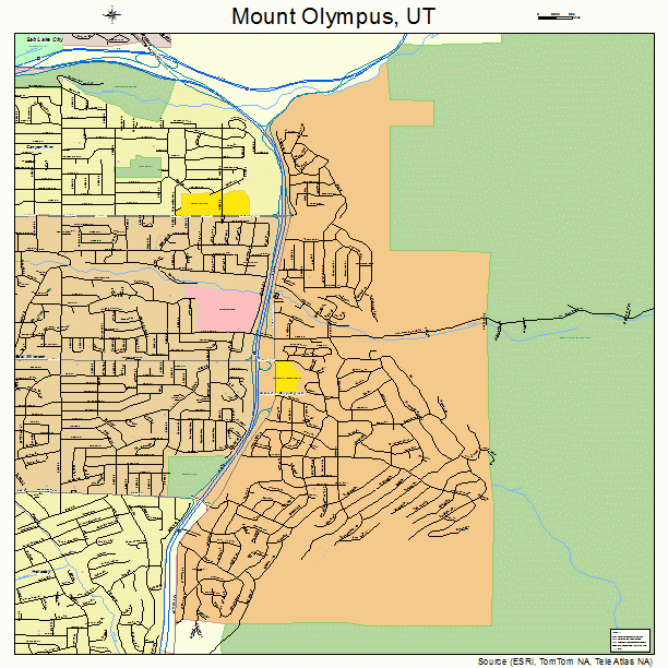 Mount Olympus, UT street map