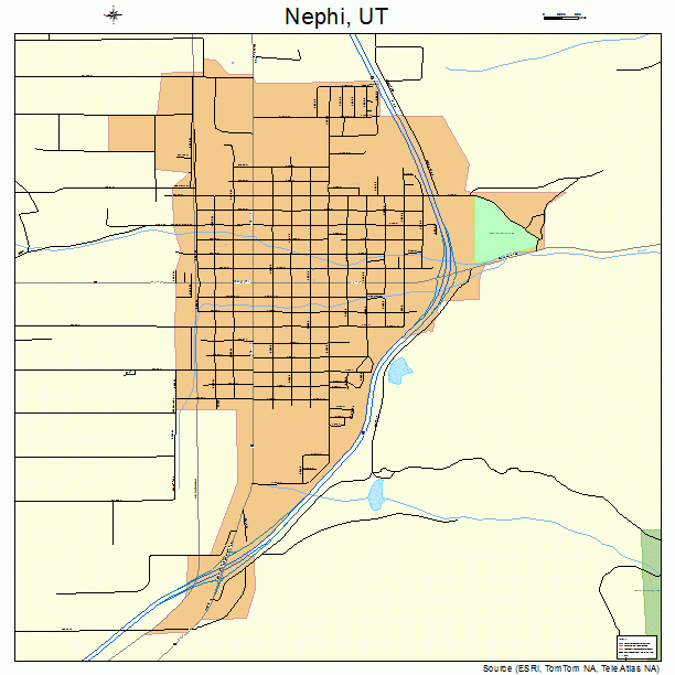 Nephi, UT street map