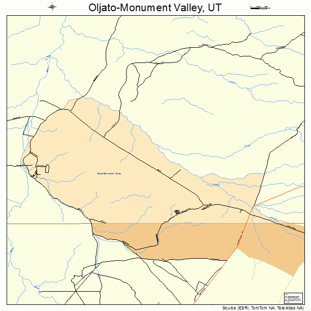 Oljato-Monument Valley, UT street map