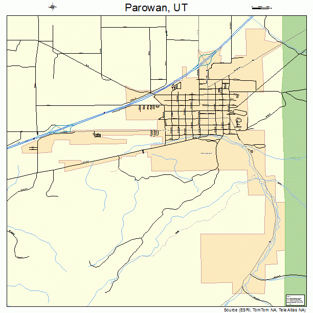 Parowan, UT street map