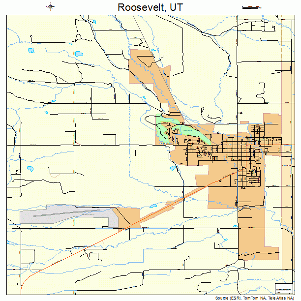 Roosevelt, UT street map