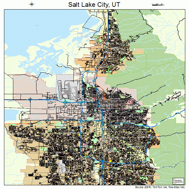 Salt Lake City, UT street map