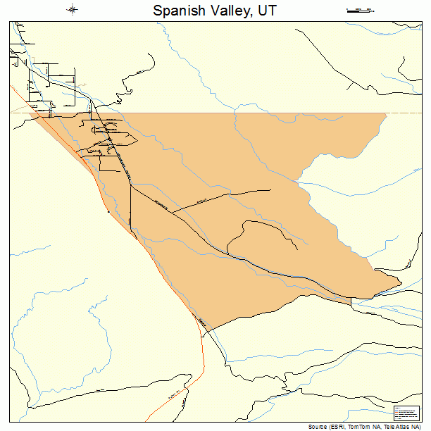 Spanish Valley, UT street map