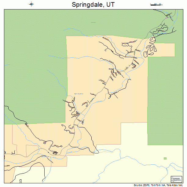 Springdale, UT street map