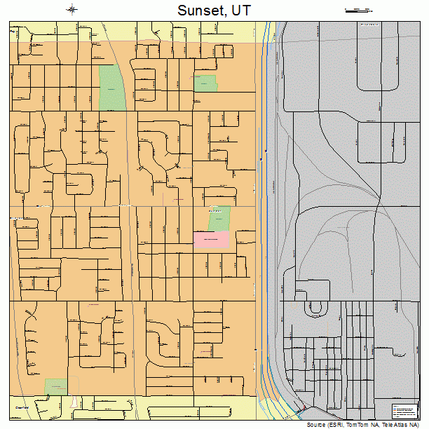 Sunset, UT street map