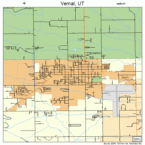 Vernal, UT street map