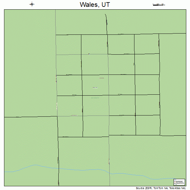 Wales, UT street map