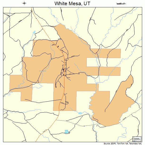 White Mesa, UT street map