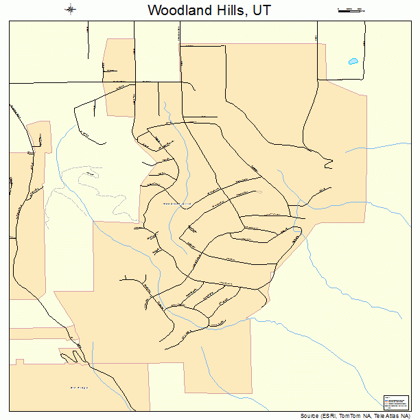 Woodland Hills, UT street map