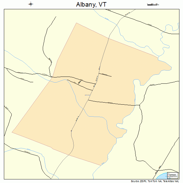Albany, VT street map