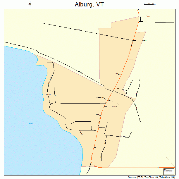 Alburg, VT street map