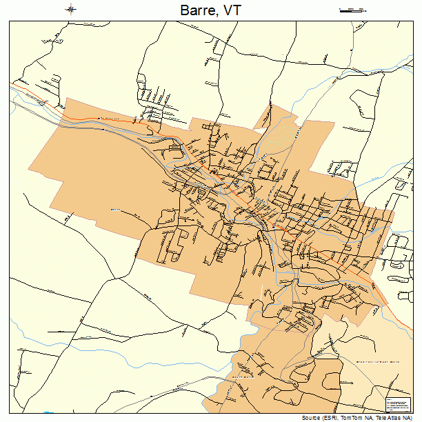 Barre, VT street map