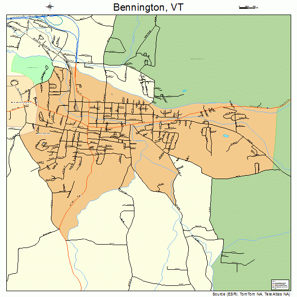 Bennington, VT street map