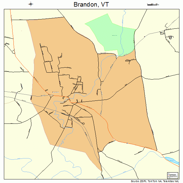 Brandon, VT street map
