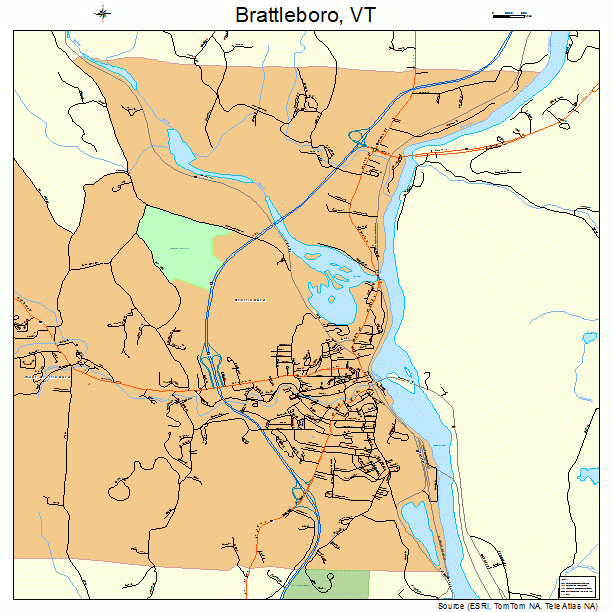 Brattleboro, VT street map