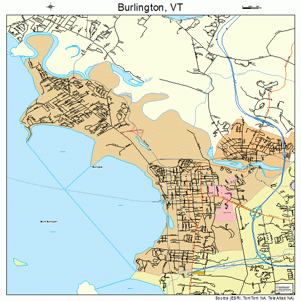 Burlington, VT street map