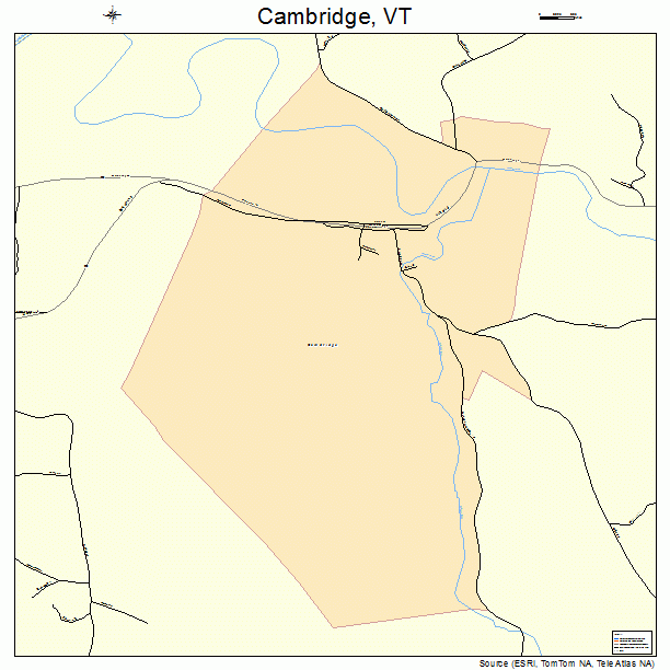 Cambridge, VT street map