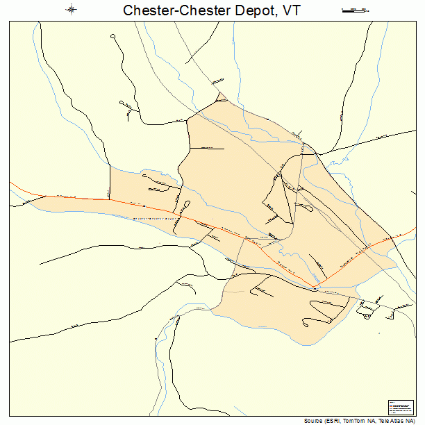 Chester-Chester Depot, VT street map