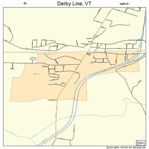 Derby Line, VT street map