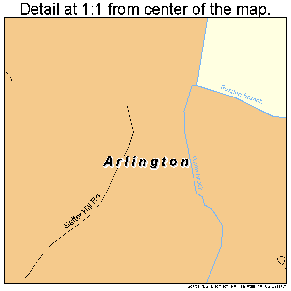 Arlington, Vermont road map detail