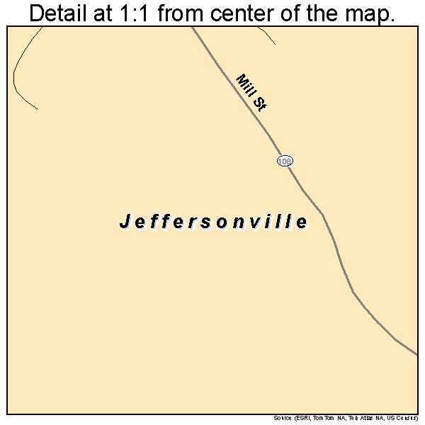 Jeffersonville, Vermont road map detail