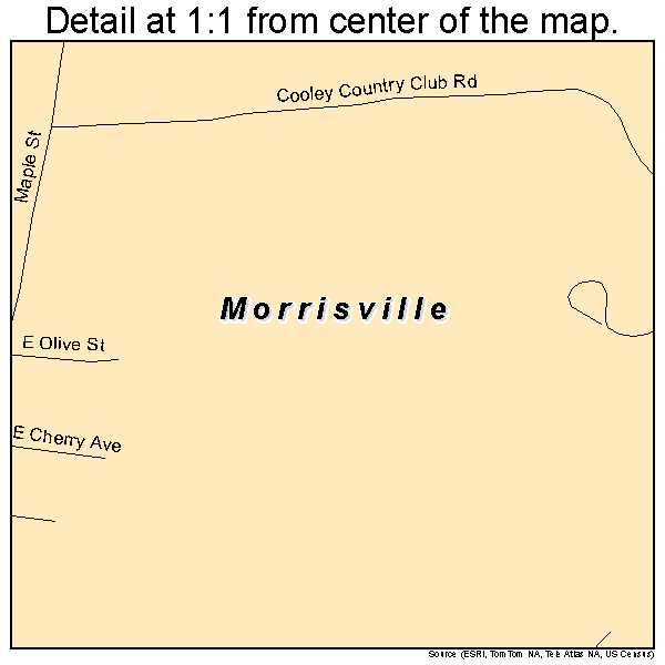 Morrisville, Vermont road map detail