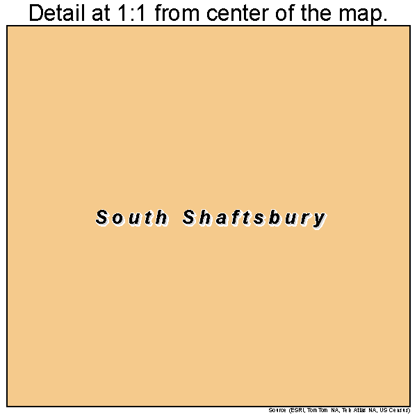 South Shaftsbury, Vermont road map detail
