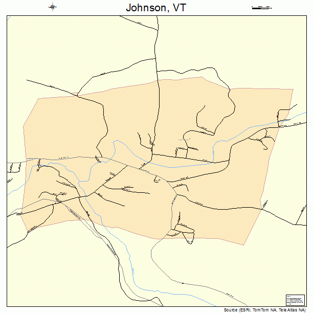 Johnson, VT street map