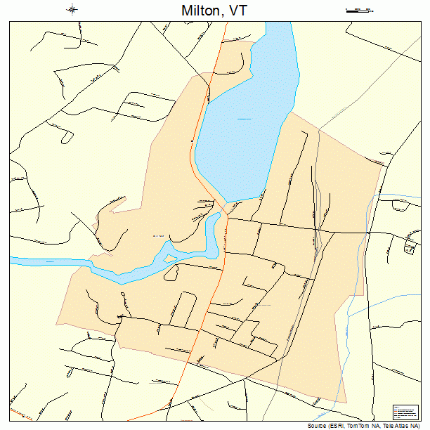 Milton, VT street map