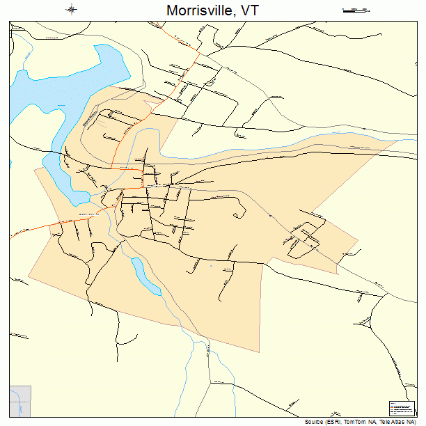 Morrisville, VT street map
