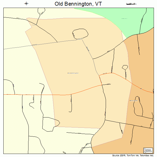 Old Bennington, VT street map