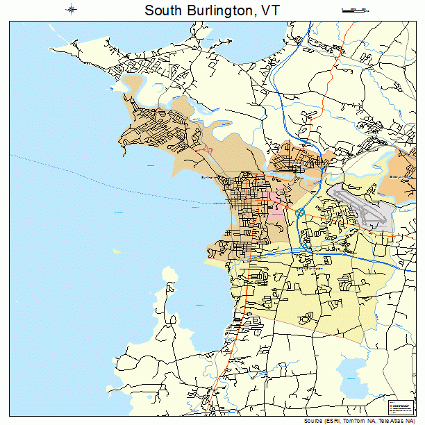 South Burlington, VT street map