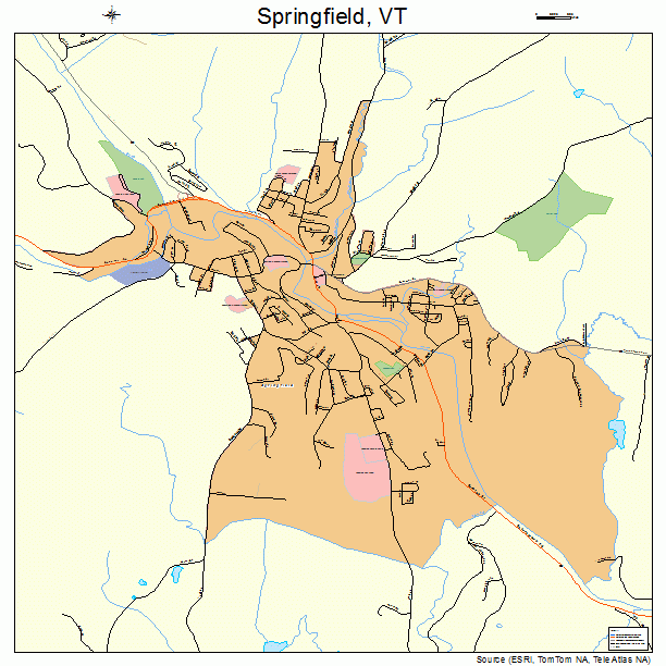 Springfield, VT street map