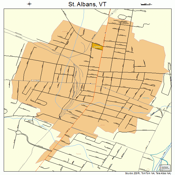 St. Albans, VT street map