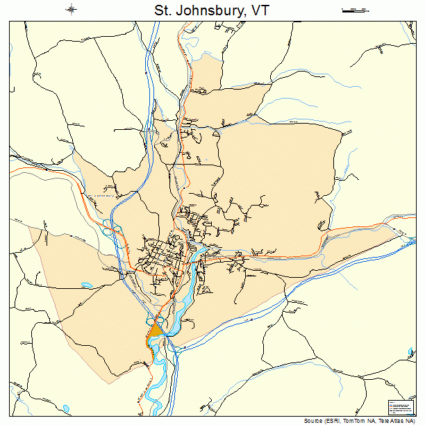 St. Johnsbury, VT street map